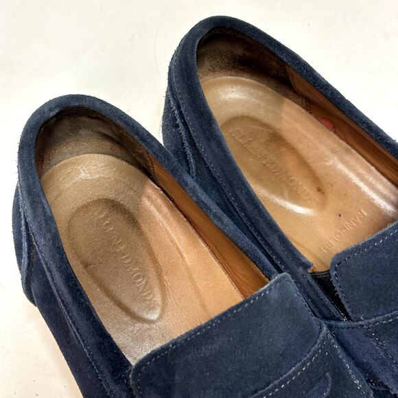 VERY GOOD Allen Edmonds Randolph Penny Loafer Sneaker Blue Suede Shoes 10.5 - Picture 8 of 10